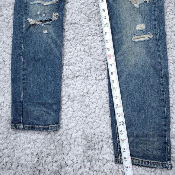 Levi's 510 Skinny Flex Stretch Jeans Ripped Distressed Blue Men's Size 29 x 30 - Picture 9 of 12